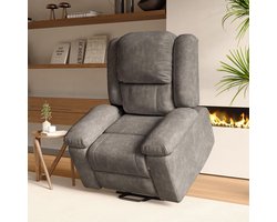 Elektrische Kantelstoel - Verstelbare Relaxstoel - Ontspannen Thuis - Met Verwarmingsfunctie - 152 x 102 x 138 cm - Grijs