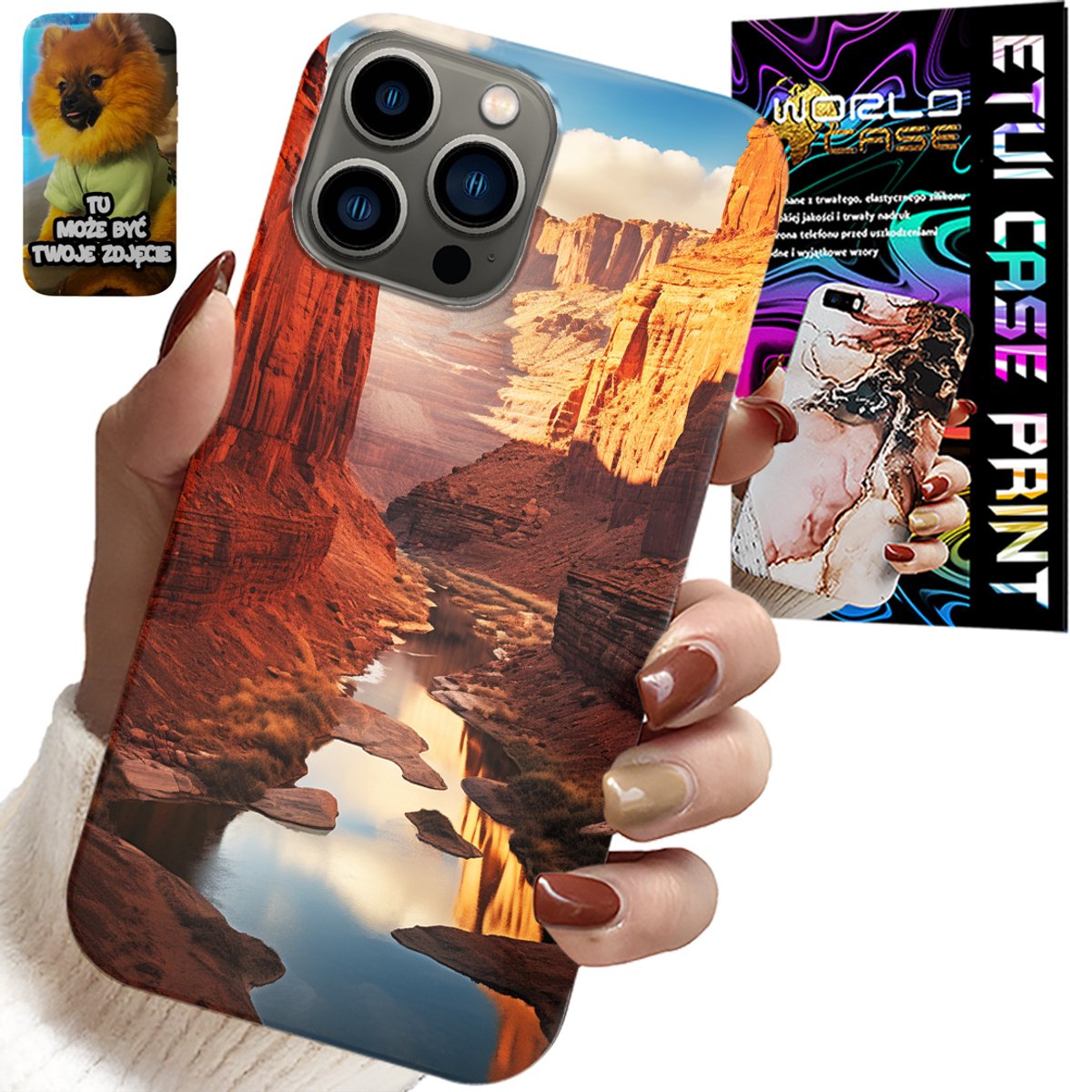 iPhone 13 Pro hoesje - Grand Canyon woestijn met prachtige patronen