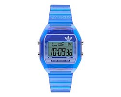 Adidas Originals Digital Two Crystal AOST25537 Horloge - Resin - Blauw - Ø 36 mm