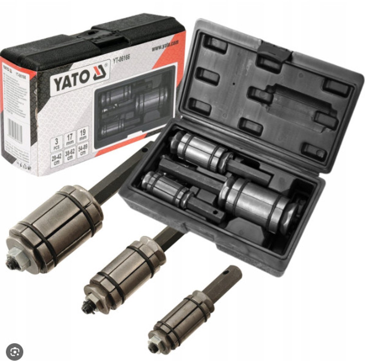 YATO Uitlaat Ruimer set - 3 delig - voor stalen, koperen en aluminium pijpen