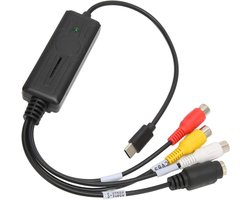 Delmark USB-C Video Grabber - AV naar USB-C Laptop of mobiel - RCA Video-opnamekaart - Plug & play op Windows en MacOS
