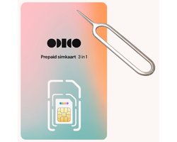Odido prepaid simkaart met 5,- en handig pinnetje