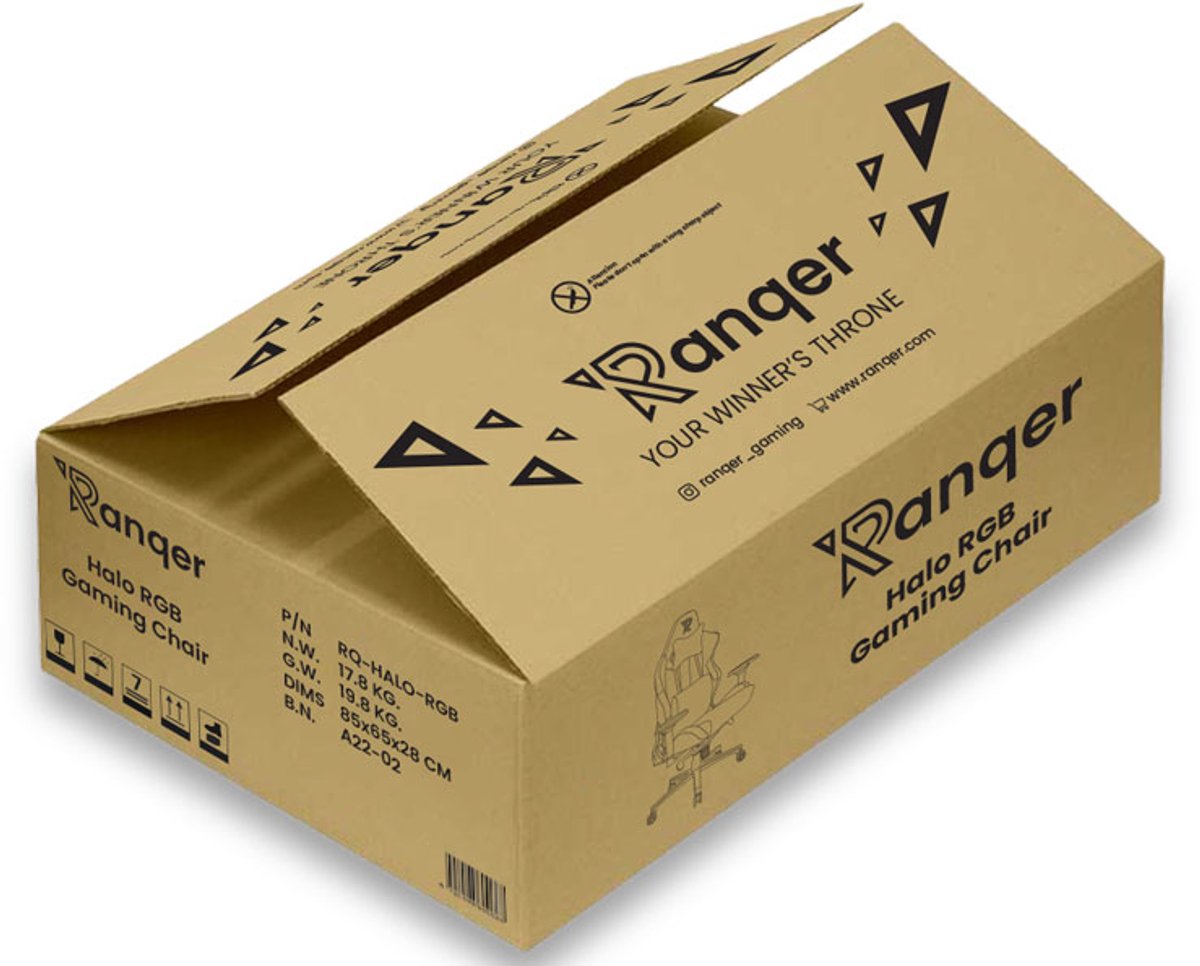 Ranqer Halo gamestoel RGB / LED roze - afbeelding 2