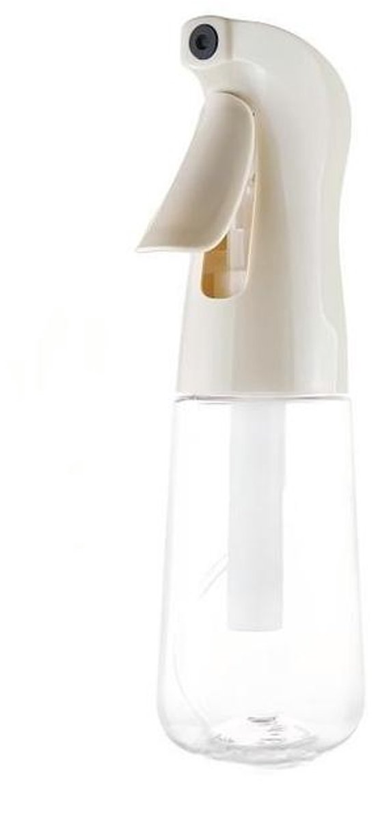 200 ml Sprayflacon – Herbruikbare fijne verstuiver – Alcoholverstuiver voor reiniging – Geschikt voor haar, gezicht, planten en persoonlijke verzorging – Beige – 6 x 6 x 20,5 cm