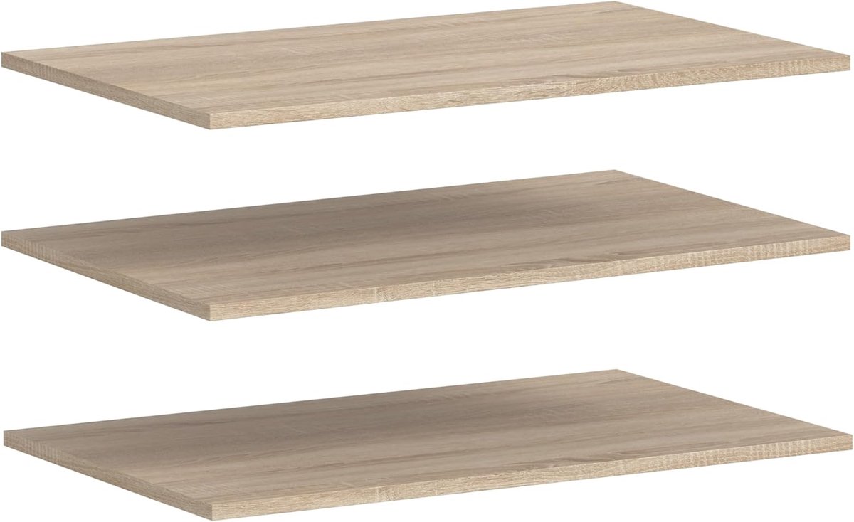 Legplankenset - Extra planken - Kastindeling maken - 3-delige set - 77 x 33 cm - Sonoma eiken