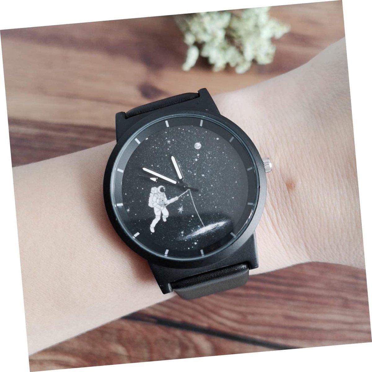 Heren Horloge - Dames Horloge - Dagelijks Gebruik - Leren Band - 25 x 4 cm - Zwart
