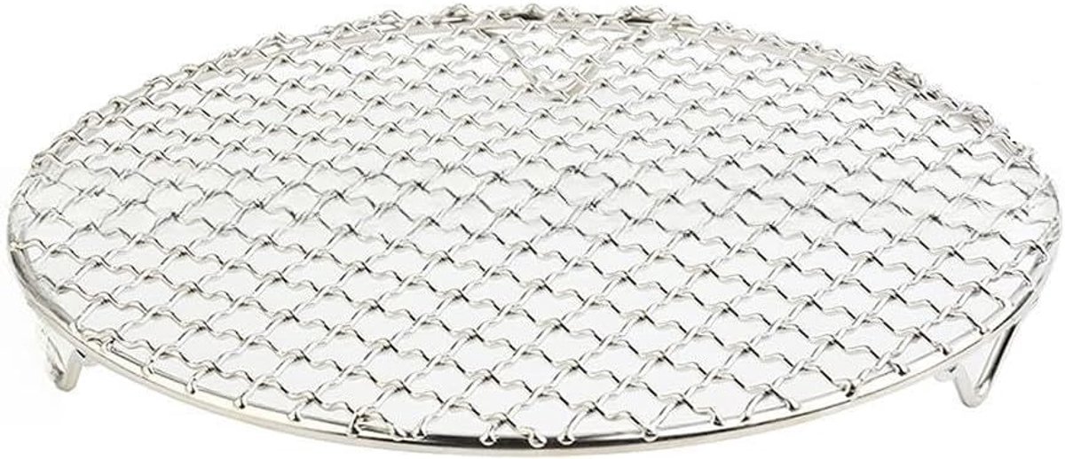RVS Bakrek - Oven Rooster - Koelen Grillen - Stevige Poten - 18cm Diameter - Zilver