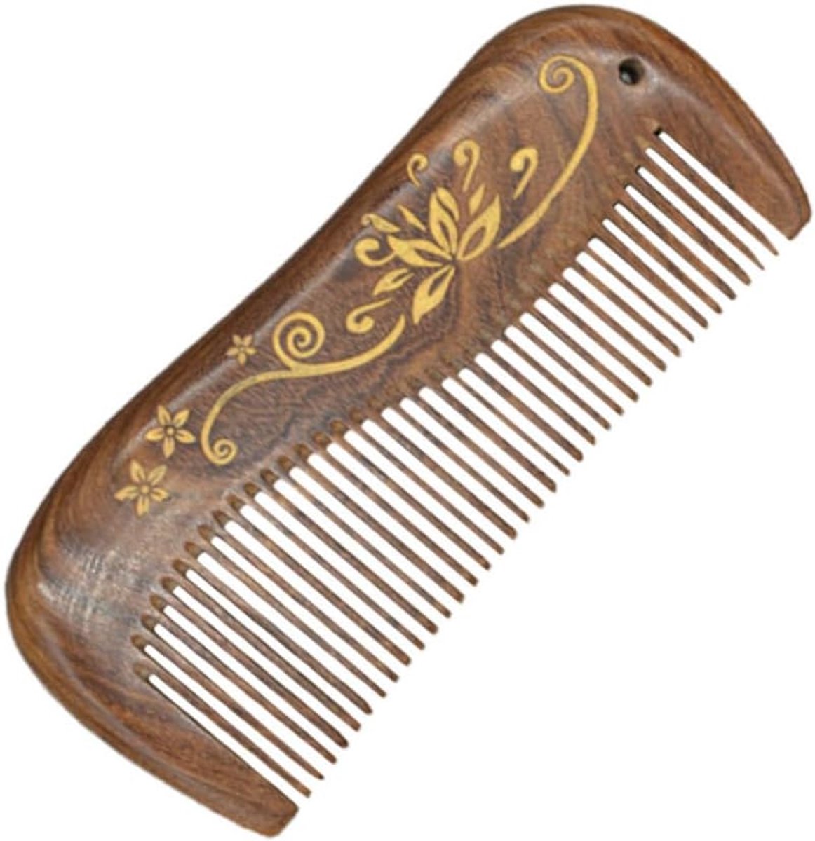 Houten Haarkam - Bamboe Kam - Dagelijks Gebruik - Gladde Tandjes - 13.5 x 5.5 cm - Bruin