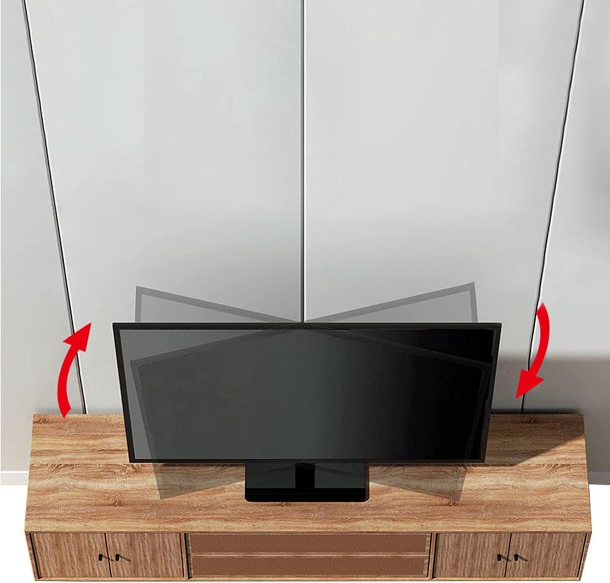 Universele Tv Standaard - Vloerstandaard TV - Optimale Kijkhoek - Ruimtebesparend Ontwerp - 32 tot 70 Inch