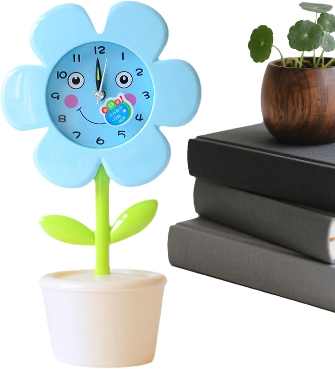 Stille Wekker - Bloempot Klok - Zware Slapers - Decoratief Design - 200g Gewicht