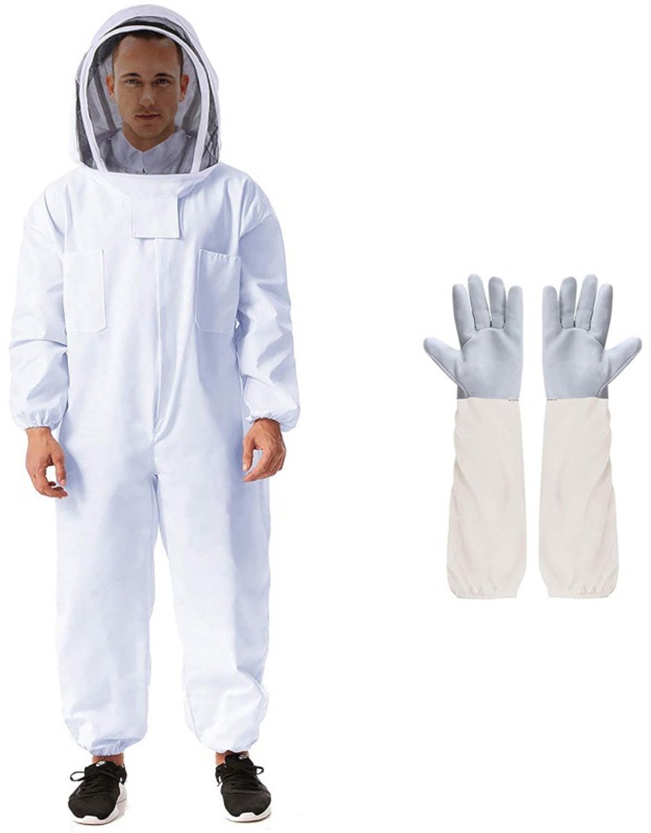 Unisex Imkerpak Maat XX L - Steekbestendig Polyester-Katoen - Inclusief Handschoenen & Geventileerde Capuchon-Belle's product