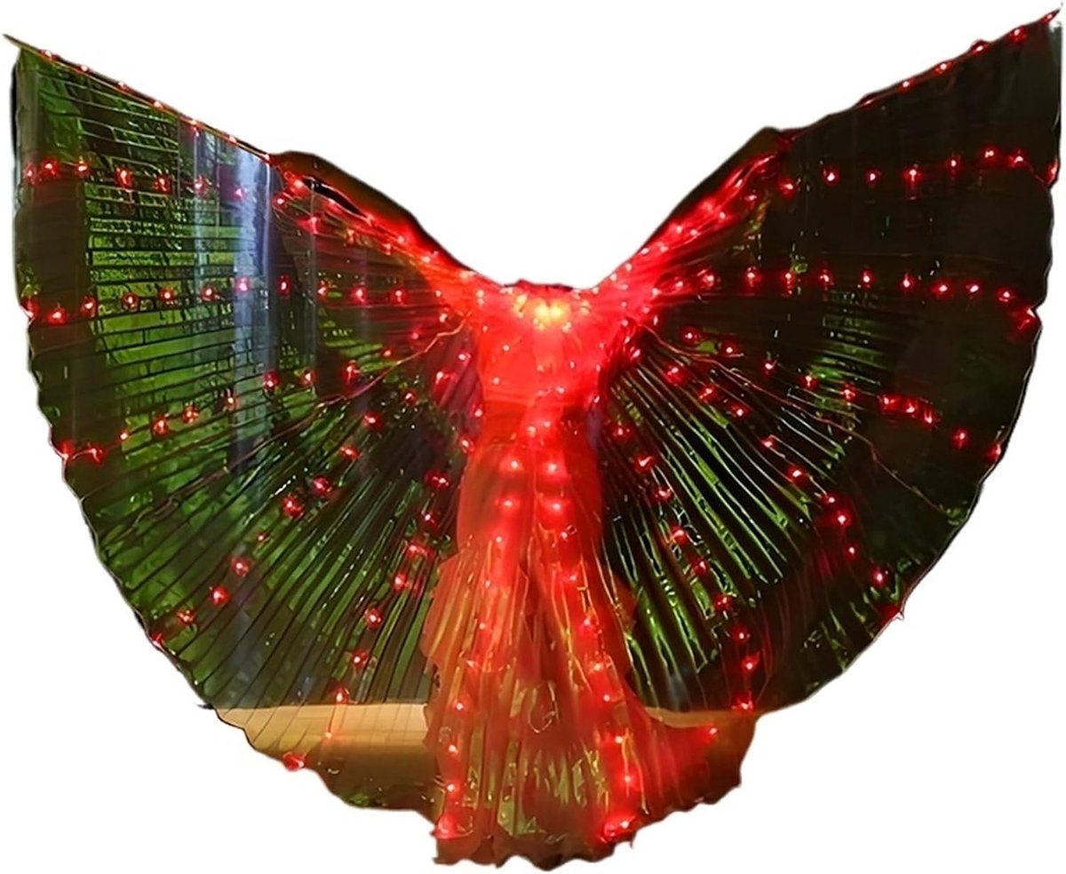 LED Vleugels - Dans Vleugels - Feest Optreden - Fluorescerend Effect - Volwassen Maat - Wit
