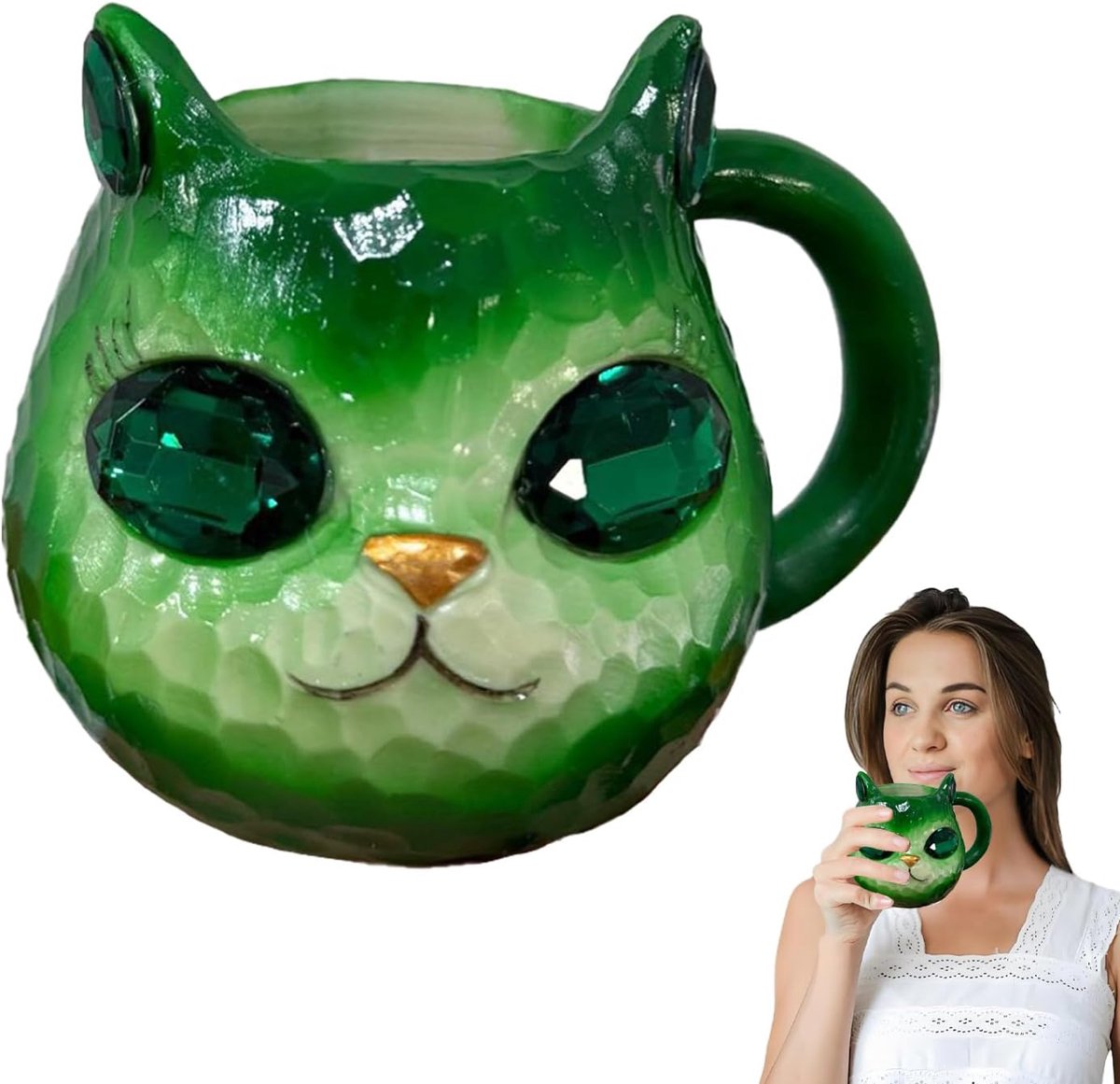 Kattenmok - Dierenbeker Mok - Warme Dranken - Handgemaakt Uniek Design - Multicolor