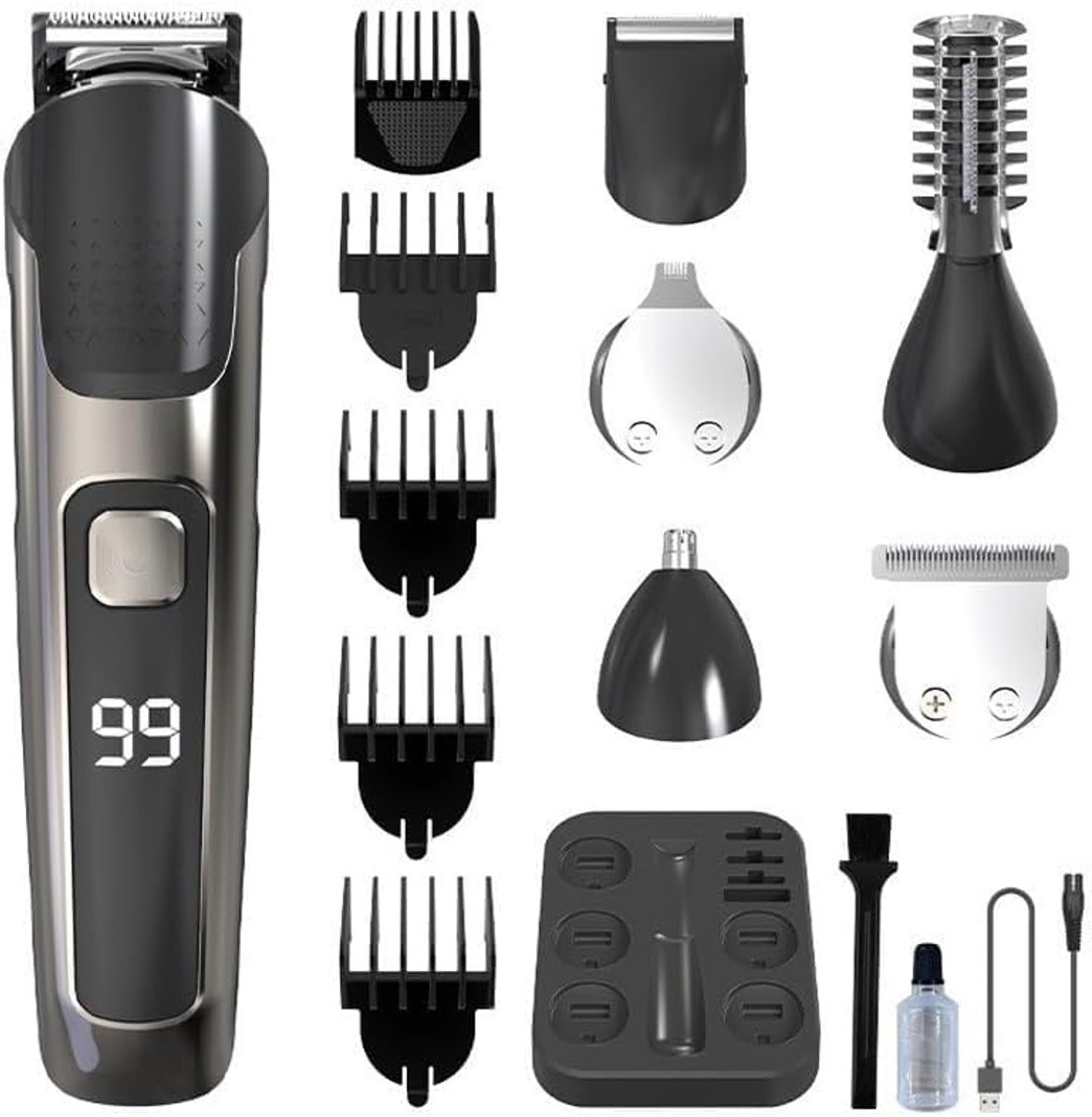 Elektrische Tondeuse - Haar trimmer - Thuis Kapsels Maken - Waterdicht Ontwerp - 50 Gram - Zwart