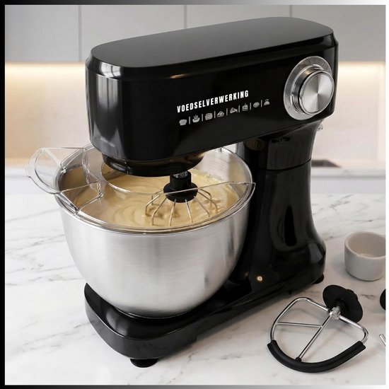 SAVI® Mixer met mengkom - Mixer - Mixer met mengkom keukenmachine - Zwart - 10cm x 28cm x 32cm van Merkloos — afbeelding 2