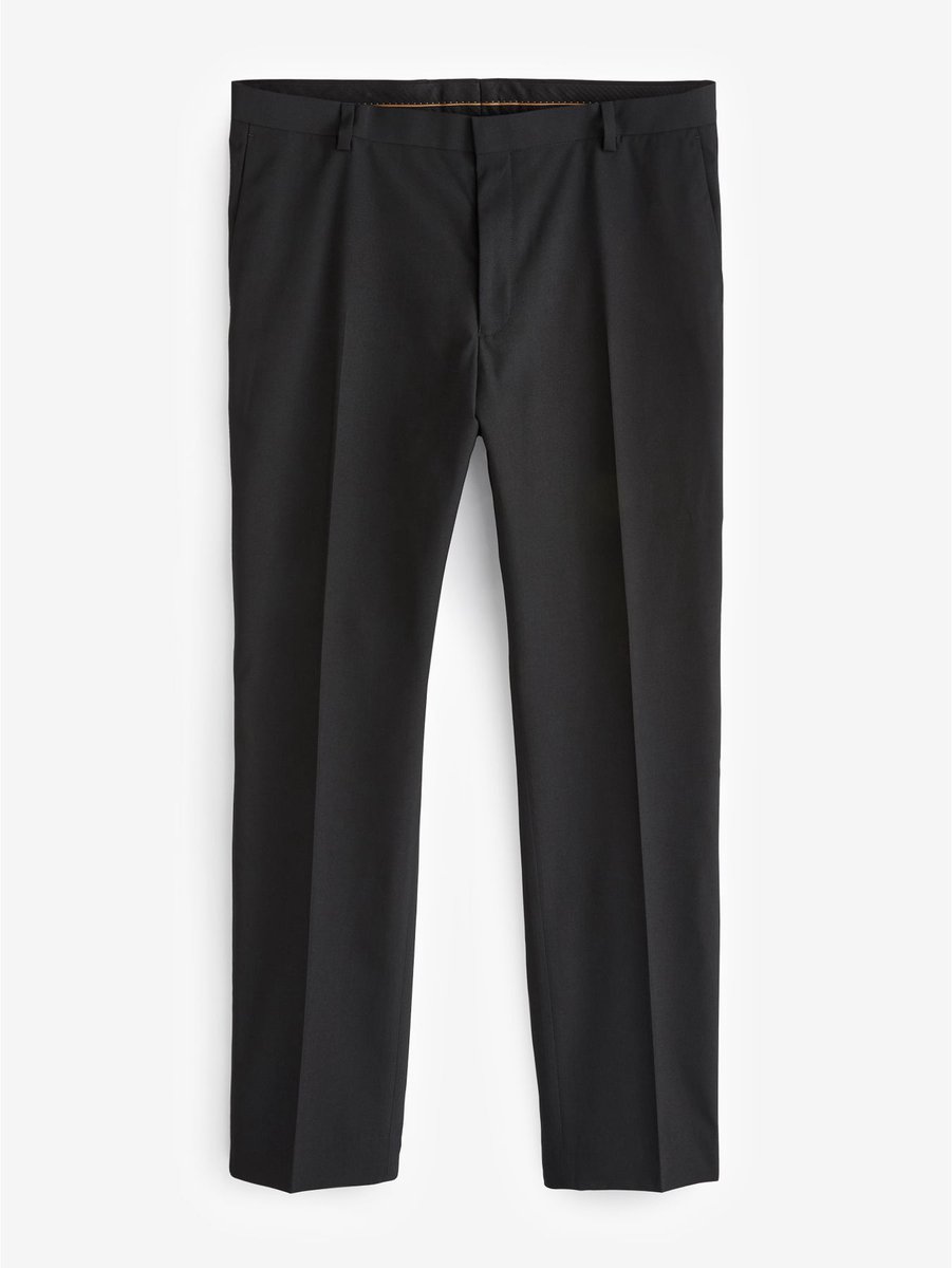 Next - Heren - Tailored fit - Pantalon in smokingstijl - Zwart
