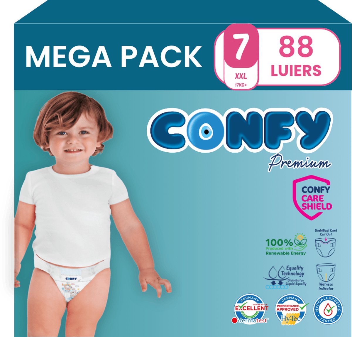Confy Premium luiers maat 7 | 88 stuks