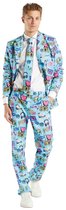 Costume des années 80 et 90 | Cassette Pop Love des années 1980 3 pièces | Homme | Taille 52 | Costume de carnaval | Déguisements