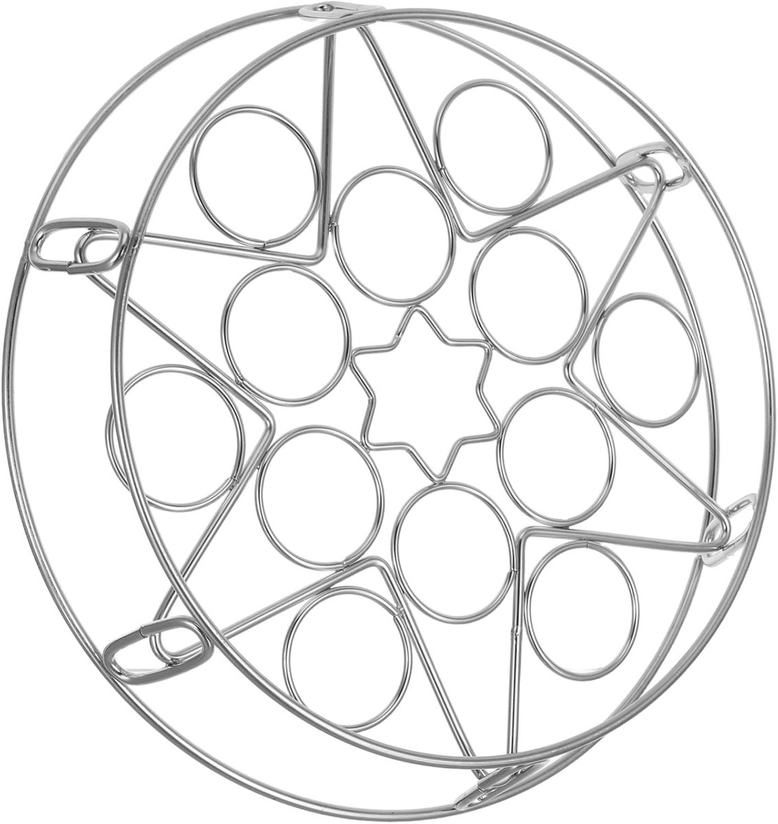 Eierstomer RVS - Stoommand Keuken - Gezond Koken - Stapelbaar Ontwerp - 25.5cm Diameter - Zilver