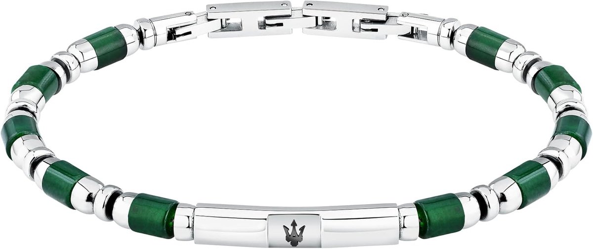 Heren Armband - Stalen Armband - Dagelijks Dragen - Praktische Sluiting - 21.5 Cm - Zwart