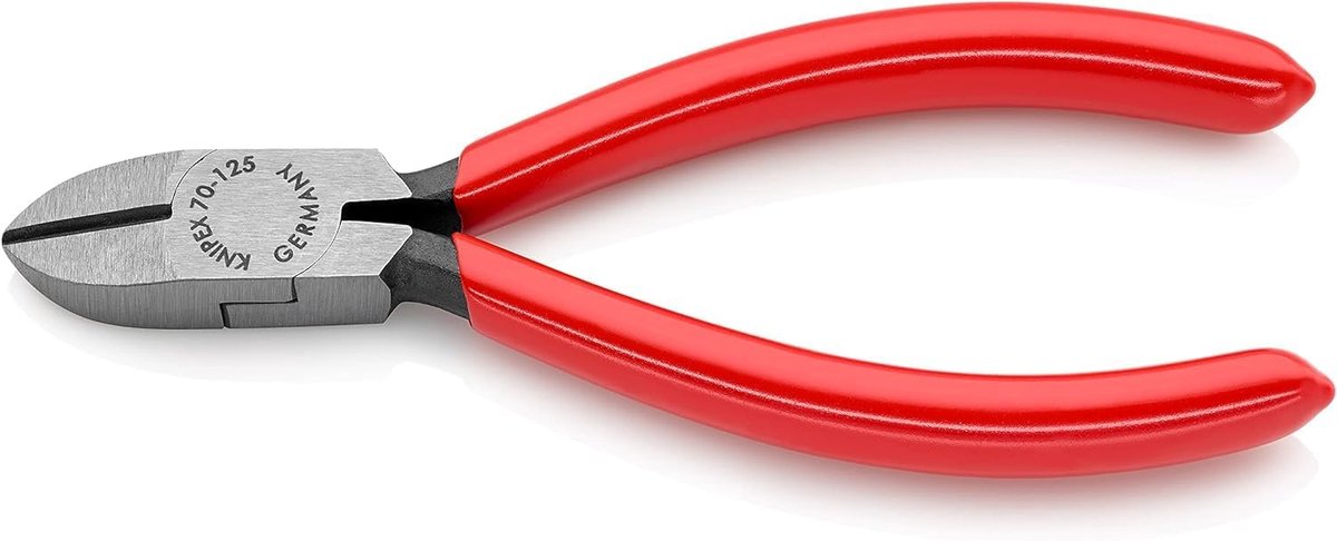 Zijsnijtang - Draadknipper - Precisie knippen - DIN ISO 5749 norm - 125 mm - Rood handvat