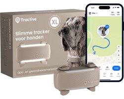 Tractive DOG 6 XL – Slimme gps-tracker voor honden met monitoring van vitale waarden en gezondheidswaarschuwingen, 6 weken batterijduur – Bruin