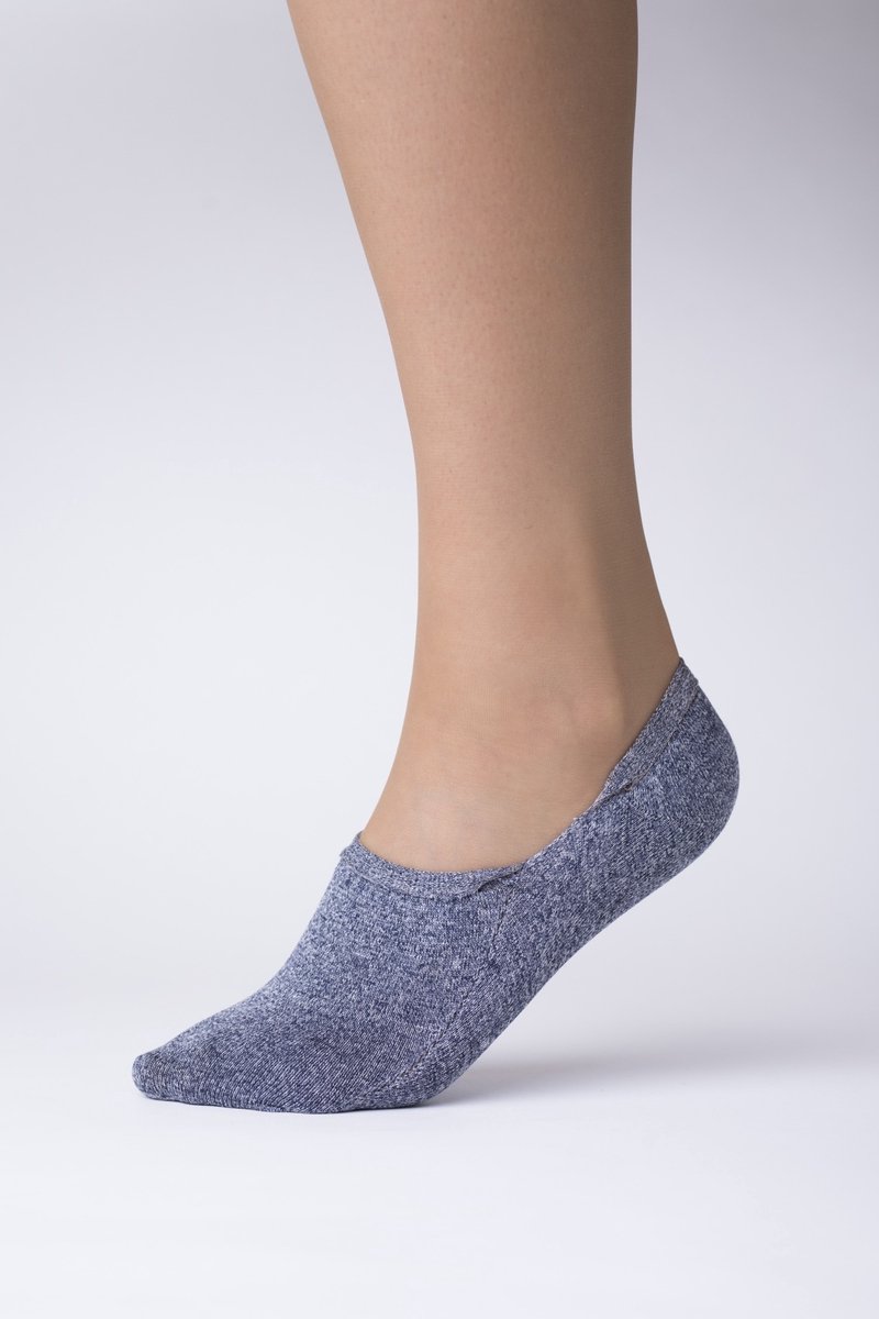 Steps - Footies sneaker - Blauw - 43-46 - Onzichtbaar - 2-Pack - Naadloos - Antislip boord - LS35
