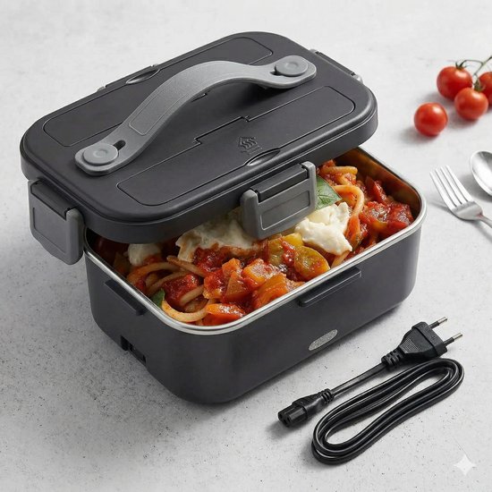 NordHaus Elektrische Lunchbox - Voedselverwarmer - 12V 24V 220V - 90W Snelle Verwarming - 2,5L - 2 Compartimenten van NordHaus — afbeelding 5