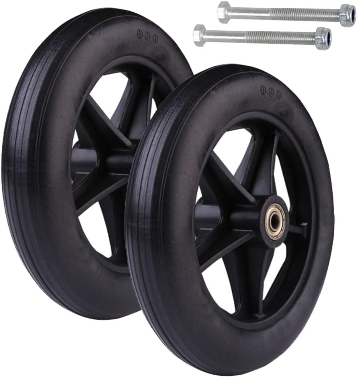 Vervangende Rolstoel Wielen - Voorwielen Rollator Zwenkwiel - Mobiliteit Verbeteren - Antislip Anti-slijtage PVC - 7 inch 17cm - Zwart