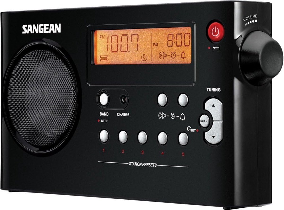 Draagbare Digitale Radio - Compacte Ontvanger - Muziek Luisteren - AM FM Ontvangst - 7.6 cm - Zwart
