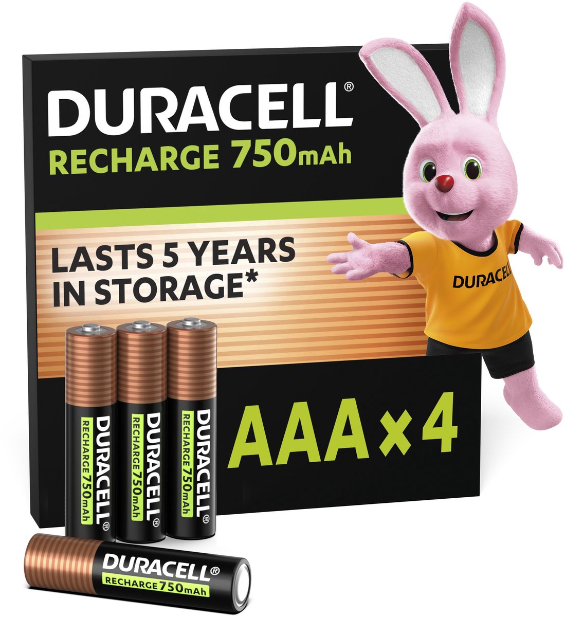 Bol.com Duracell Oplaadbare AAA batterijen - 750 mAh NiMH - 4 stuks aanbieding