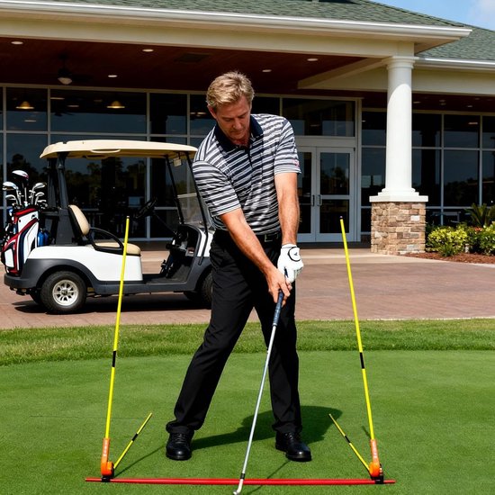 Golf Alignment Hulp - Swing Trainer - Golf Oefening - Hoek Verstelbaar - 118 cm Lang - Type A van GOLF — afbeelding 5