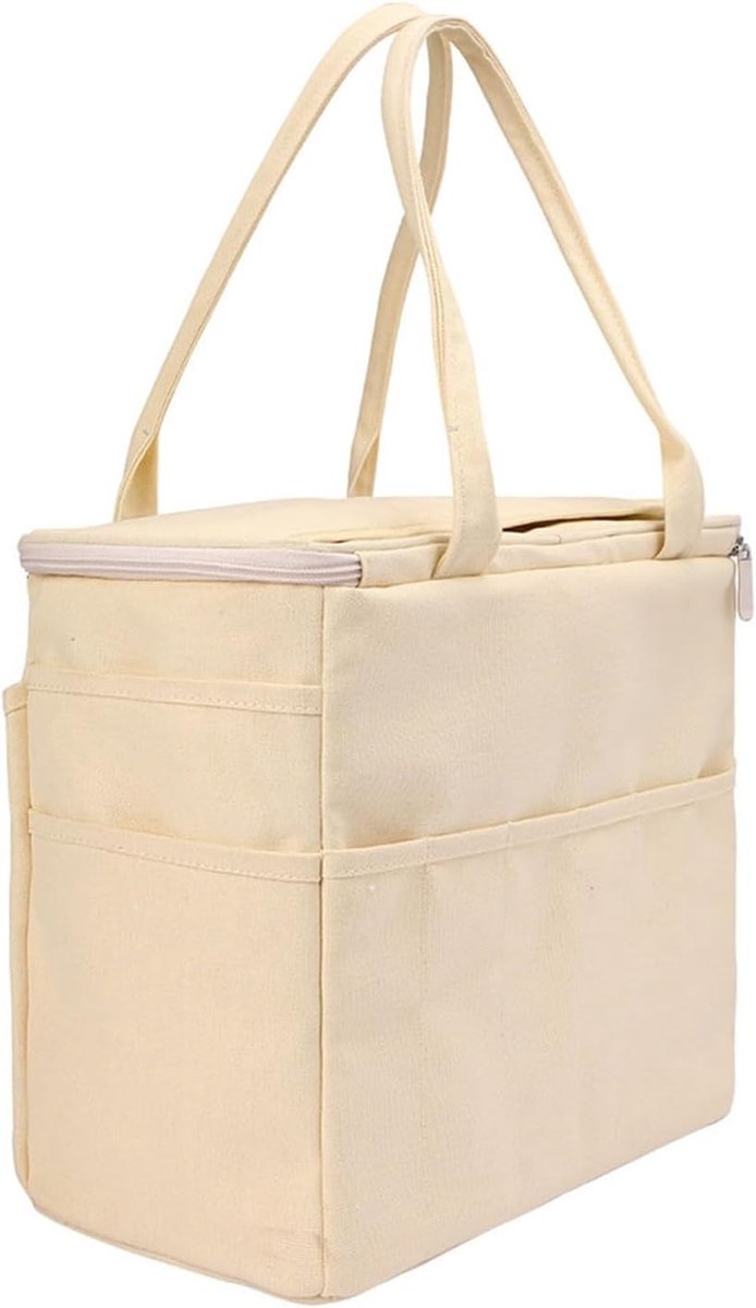 Garen Opbergtas - Hobby Tas - Handwerken Organiseren - Grote Capaciteit - 34 x 28 x 17 cm - Wit