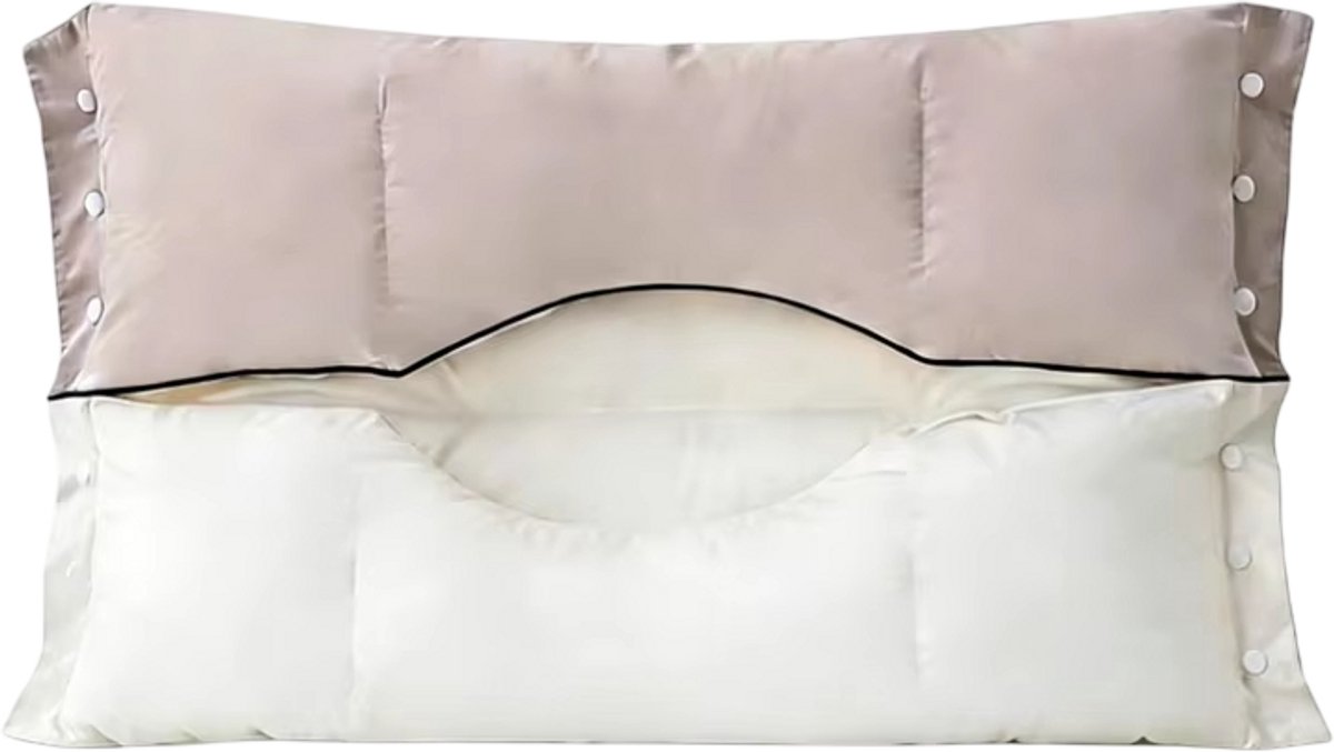 rimmo Katoenen Slaapkussen voor Nekondersteuning – Orthopedisch, Nekpijnverlichting, Ademend, Anti-Huisstofmijt, Hypoallergeen, Machinewasbaar 60×40 cm