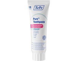 TePe Pure™ Tandpasta Unflavoured – tandpasta zonder smaakstoffen – fluoride tandpasta – 75 ml