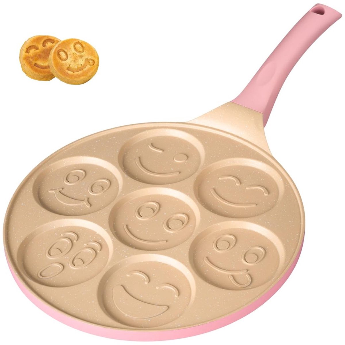 SAVI® Poffertjespan - Poffertjespannen - Poffertjespan Electrisch - Roze - 26cm x 6cm x 46cm