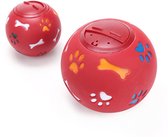Honden speelgoed - Snackbal voor Hond- Voor Honden en Katten - Voerbal Hond -Beloningsbal Hond -Premium Interactieve - 7.5cm - rood - 2stuks