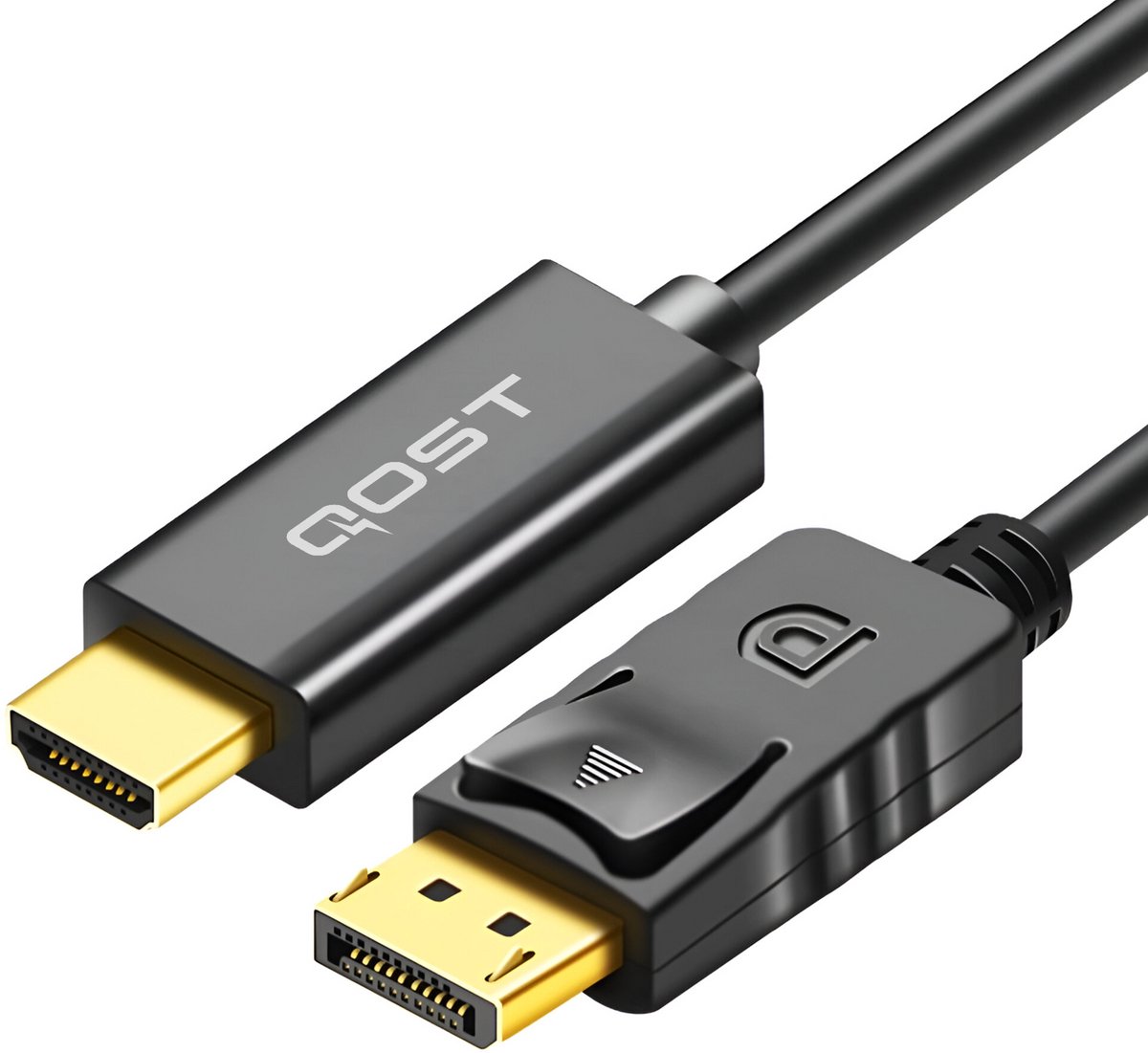 Qost - DisplayPort naar HDMI kabel - 3 meter - 1080P 4K - DP Kabel - Zwart