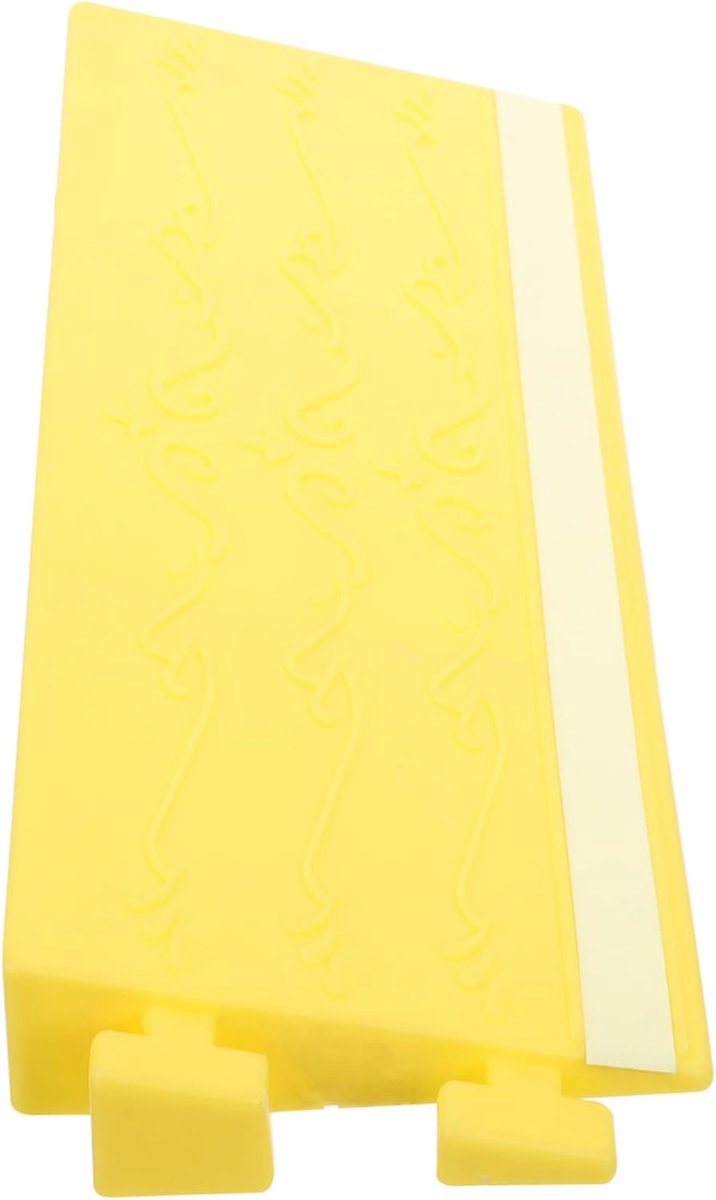 Drempelplaat Binnen - Rubberen Oprit - Toegankelijkheid Verbeteren - Eenvoudig Te Installeren - 27x10 cm - Geel