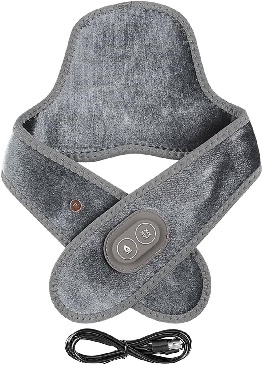 Nek Warmtekussen - Verwarming Wrap - Spierontspanning - Draadloze USB Werking - 66 x 14 cm