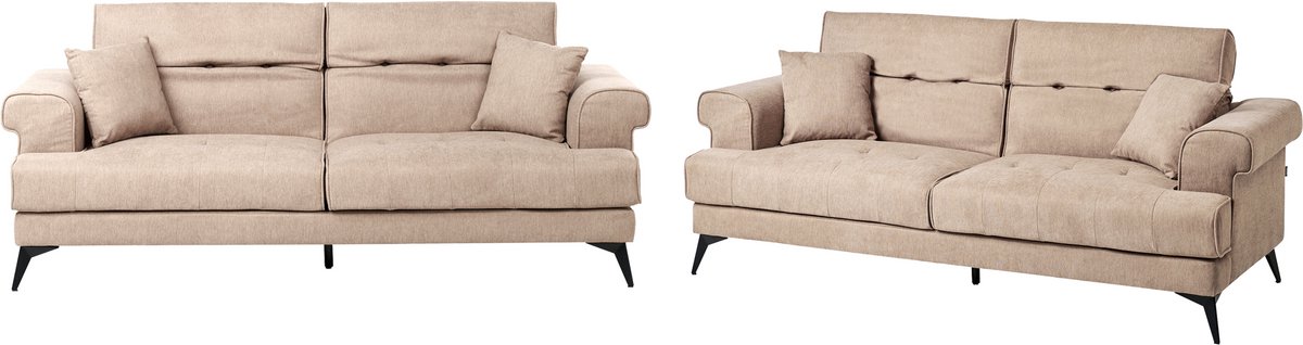 SKIVE - Banken set - Lichtbruin - Polyester