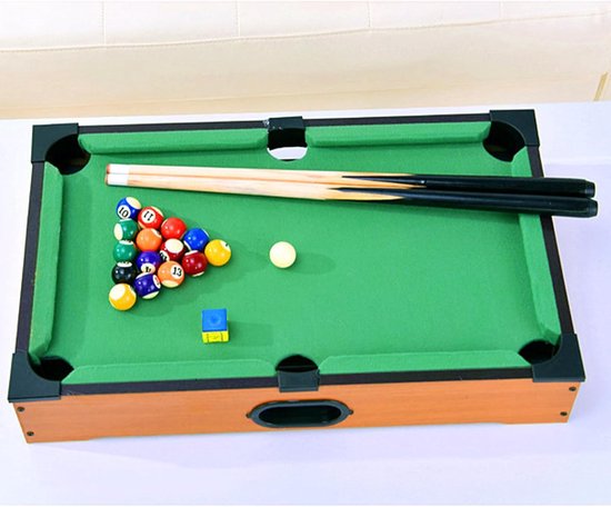 Miniatuur Pooltafel - Kleine Biljart - Familie Entertainment - Draagbare Speelset - 34.5 x 23 x 7.3 cm - Meerkleurig — afbeelding 5