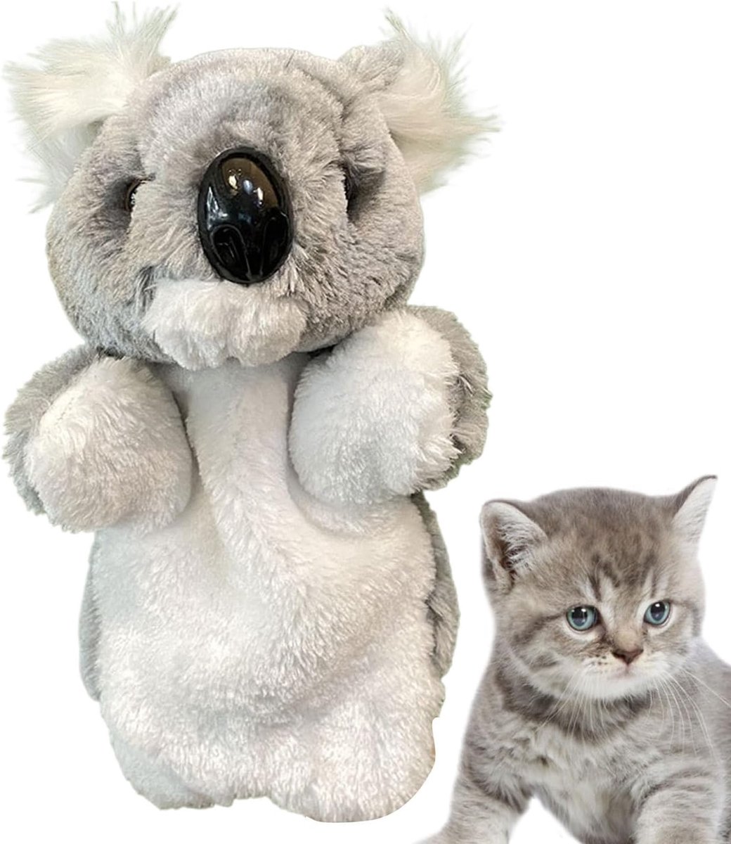 Pluche handpop - Dierenknuffel speelgoed - Interactief spel - Zachte duurzame stof - 24 cm lengte