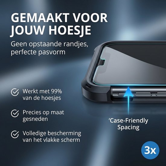 Protecteur d'écran adapté pour iPhone 11 et iPhone XR - Glas trempé - Tempered Glass - Transparent et résistant aux rayures - Incl. Outil d'installation - 3 pièces