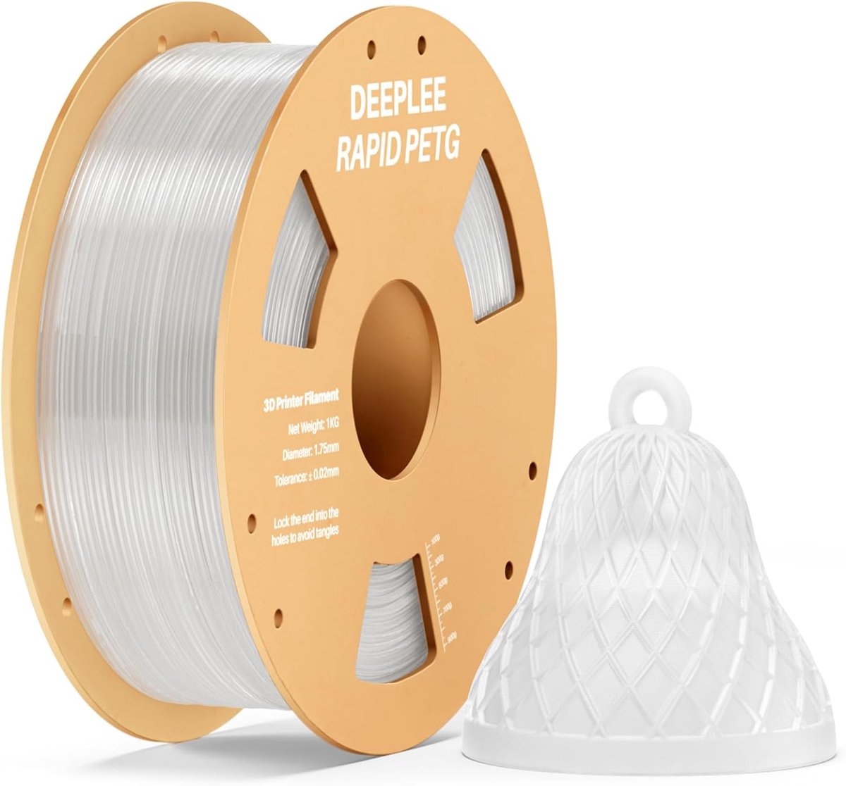 3D Print Filament - PETG Materiaal - Snelle Prints - Hoge Snelheid - 1.75 mm - Transparant