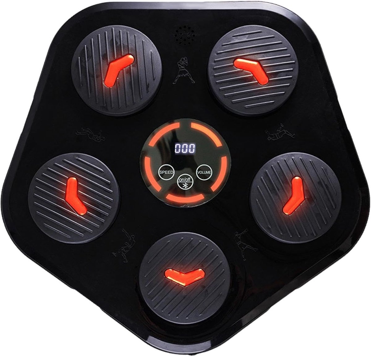 Muziek Boksmachine - Bokstraining Apparaat - Thuis Sporten - Geïntegreerde Lichteffecten - 40 x 415 cm - Zwart