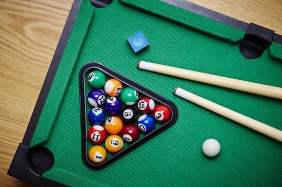 Compacte biljarttafel - Mini pooltafel - Indoor recreatie - Inclusief alle accessoires - 50 x 31 x 8cm — afbeelding 3