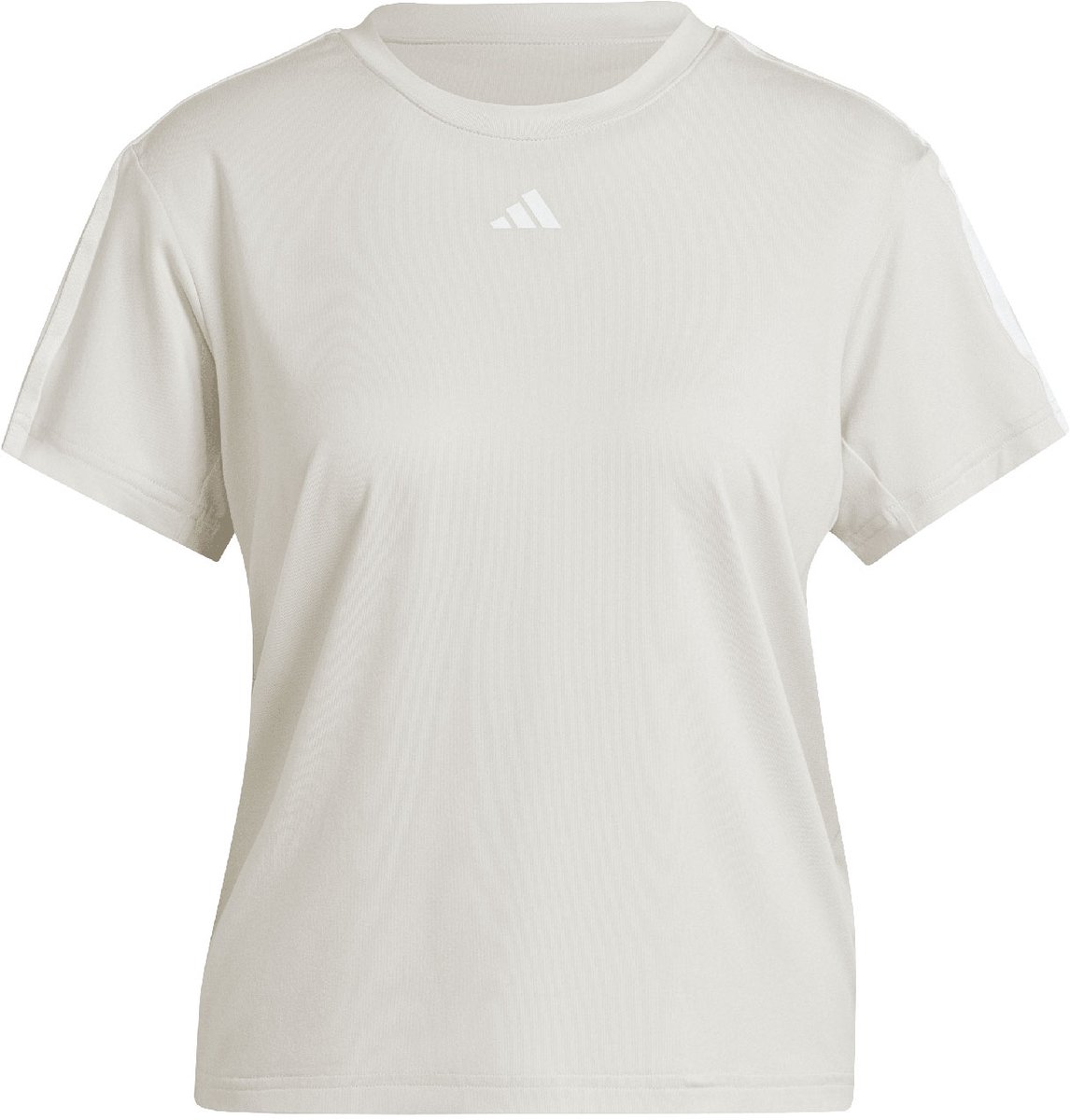 adidas T-shirt Dames Aeroready Train Essentials 3-Stripes Tee Beige