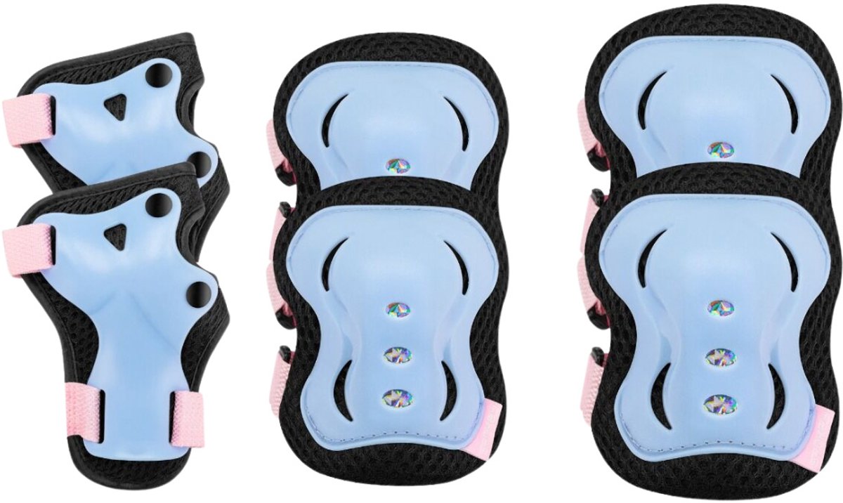Spokey Scheenbeschermers do Inline Skates Shield Blauw-Roze -- - Maat L
