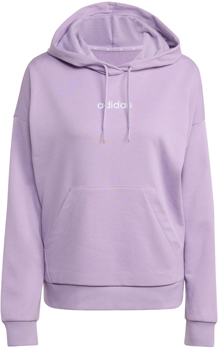 adidas Sweater Dames Essentials Linear French Terry Hoodie Paars